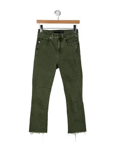 Pre-owned Veronica Beard Mid-rise Straight Leg Jeans In Green