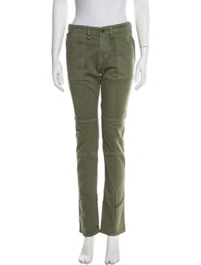 Pre-owned Veronica Beard Mid-rise Straight Leg Jeans In Green