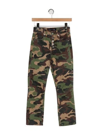 Pre-owned Veronica Beard Mid-rise Straight Leg Jeans In Green