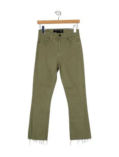 Pre-owned Veronica Beard Mid-rise Straight Leg Jeans In Green