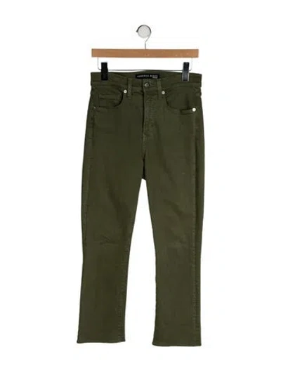 Pre-owned Veronica Beard Mid-rise Straight Leg Jeans In Green