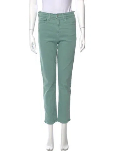 Pre-owned Veronica Beard Mid-rise Straight Leg Jeans In Green