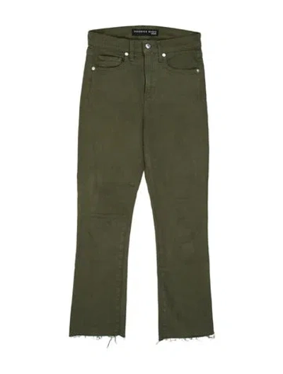 Pre-owned Veronica Beard Mid-rise Straight Leg Jeans In Green