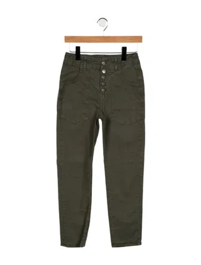 Pre-owned Veronica Beard Mid-rise Straight Leg Jeans In Grey