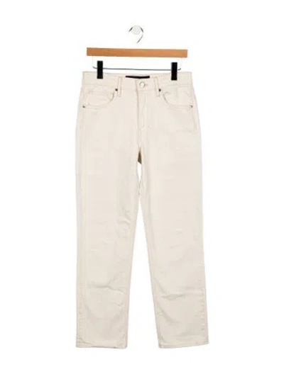 Pre-owned Veronica Beard Mid-rise Straight Leg Jeans In Neutral