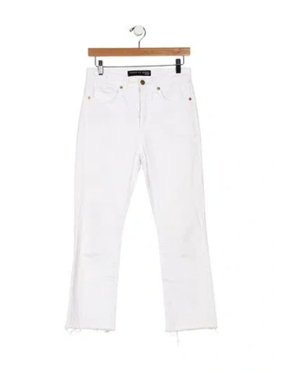 Pre-owned Veronica Beard Mid-rise Straight Leg Jeans In Neutral