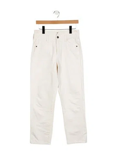 Pre-owned Veronica Beard Mid-rise Straight Leg Jeans In Neutral