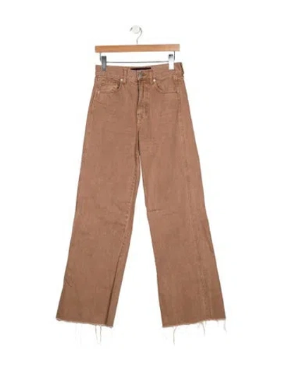 Pre-owned Veronica Beard Mid-rise Straight Leg Jeans In Neutral