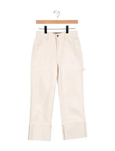 Pre-owned Veronica Beard Mid-rise Straight Leg Jeans In Neutral