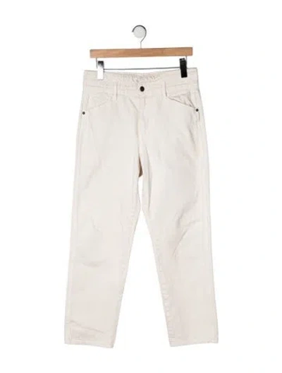 Pre-owned Veronica Beard Mid-rise Straight Leg Jeans In Neutral