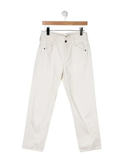 Pre-owned Veronica Beard Mid-rise Straight Leg Jeans In Neutrals