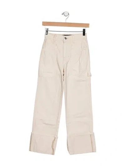 Pre-owned Veronica Beard Mid-rise Straight Leg Jeans In Neutrals