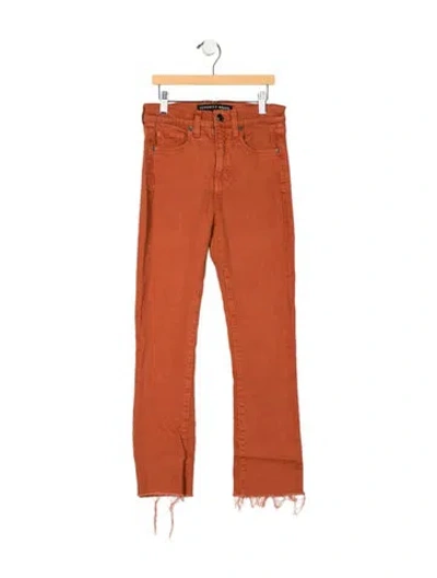 Pre-owned Veronica Beard Mid-rise Straight Leg Jeans In Orange