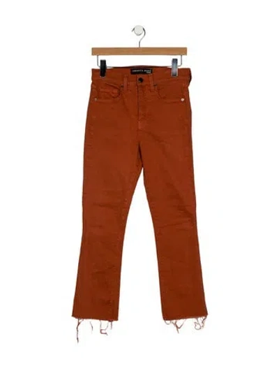 Pre-owned Veronica Beard Mid-rise Straight Leg Jeans In Orange