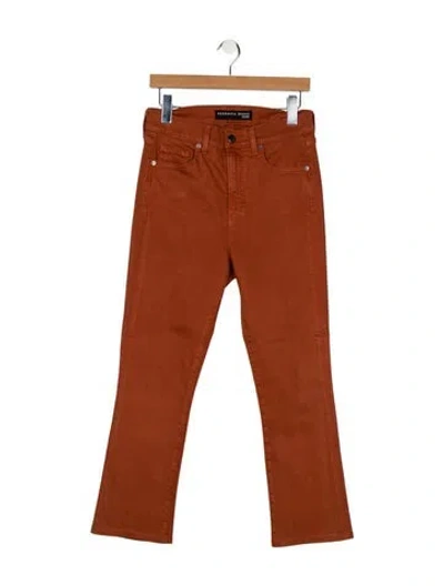 Pre-owned Veronica Beard Mid-rise Straight Leg Jeans In Orange