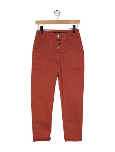 Pre-owned Veronica Beard Mid-rise Straight Leg Jeans In Pink