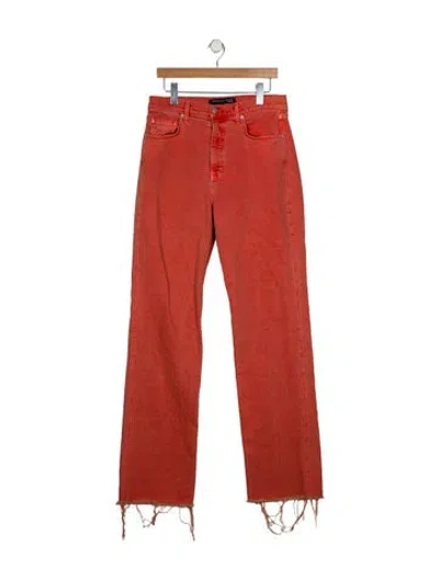Pre-owned Veronica Beard Mid-rise Straight Leg Jeans In Pink