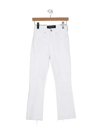 Pre-owned Veronica Beard Mid-rise Straight Leg Jeans In White
