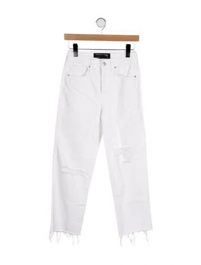 Pre-owned Veronica Beard Mid-rise Straight Leg Jeans In White