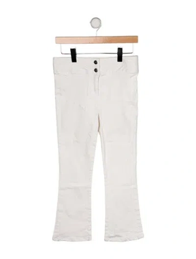 Pre-owned Veronica Beard Mid-rise Straight Leg Jeans In White