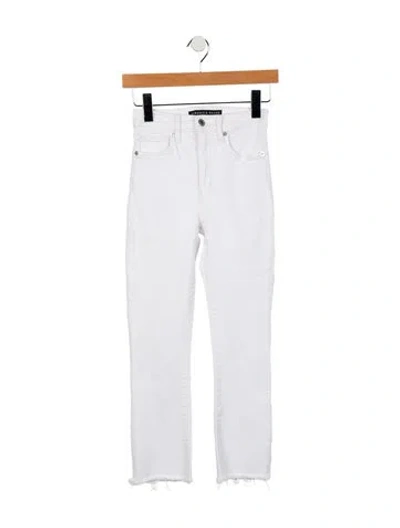 Pre-owned Veronica Beard Mid-rise Straight Leg Jeans In White