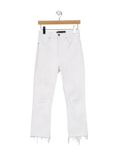 Pre-owned Veronica Beard Mid-rise Straight Leg Jeans In White