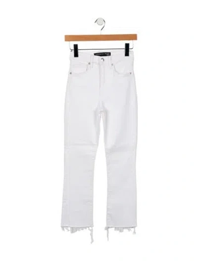 Pre-owned Veronica Beard Mid-rise Straight Leg Jeans In White