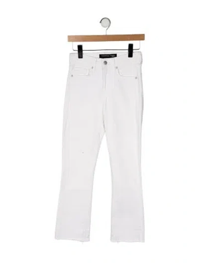 Pre-owned Veronica Beard Mid-rise Straight Leg Jeans In White