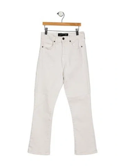Pre-owned Veronica Beard Mid-rise Straight Leg Jeans In White
