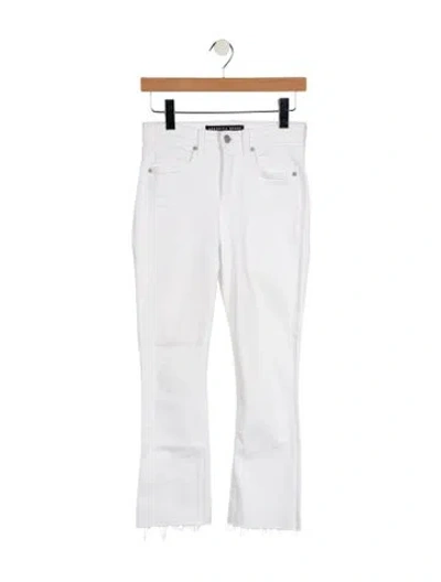 Pre-owned Veronica Beard Mid-rise Straight Leg Jeans In White