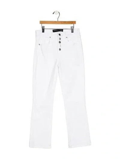 Pre-owned Veronica Beard Mid-rise Straight Leg Jeans In White