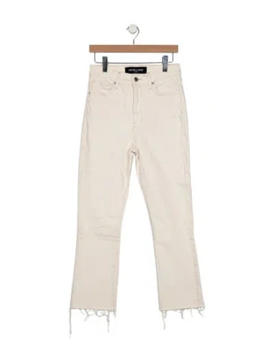 Pre-owned Veronica Beard Mid-rise Straight Leg Jeans In White