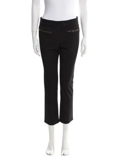 Pre-owned Veronica Beard Mid-rise Straight Leg Pants In Black