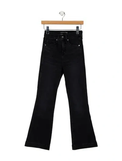 Pre-owned Veronica Beard Mid-rise Wide Leg Jeans In Black