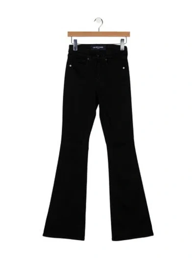 Pre-owned Veronica Beard Mid-rise Wide Leg Jeans In Black