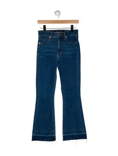 Pre-owned Veronica Beard Mid-rise Wide Leg Jeans In Black