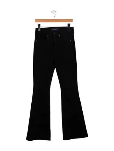 Pre-owned Veronica Beard Mid-rise Wide Leg Jeans In Black