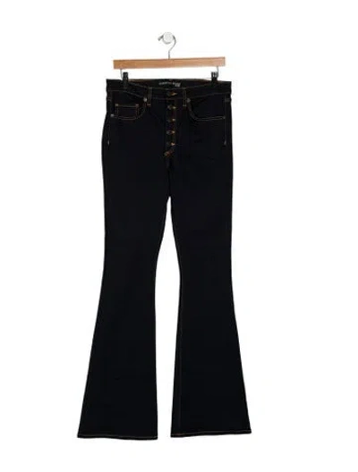 Pre-owned Veronica Beard Mid-rise Wide Leg Jeans In Black