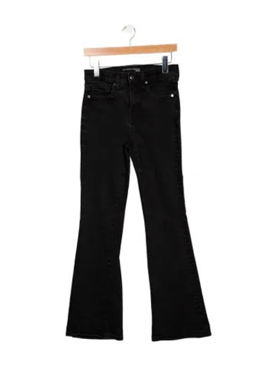 Pre-owned Veronica Beard Mid-rise Wide Leg Jeans In Black