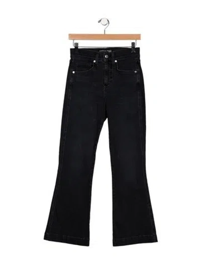 Pre-owned Veronica Beard Mid-rise Wide Leg Jeans In Black