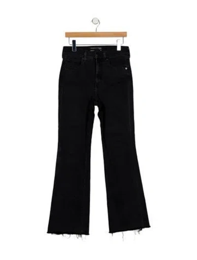 Pre-owned Veronica Beard Mid-rise Wide Leg Jeans In Black