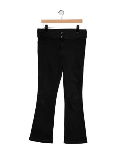Pre-owned Veronica Beard Mid-rise Wide Leg Jeans In Black
