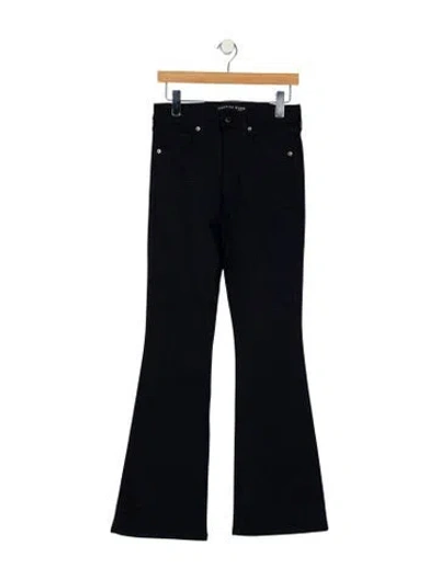 Pre-owned Veronica Beard Mid-rise Wide Leg Jeans In Black