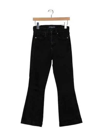 Pre-owned Veronica Beard Mid-rise Wide Leg Jeans In Black
