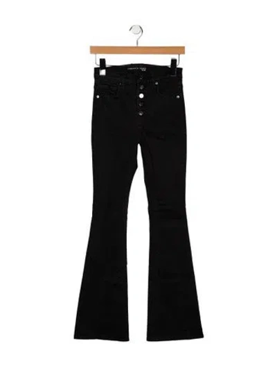 Pre-owned Veronica Beard Mid-rise Wide Leg Jeans In Black
