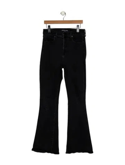 Pre-owned Veronica Beard Mid-rise Wide Leg Jeans In Black