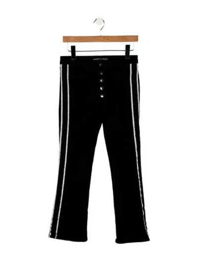 Pre-owned Veronica Beard Mid-rise Wide Leg Jeans In Black
