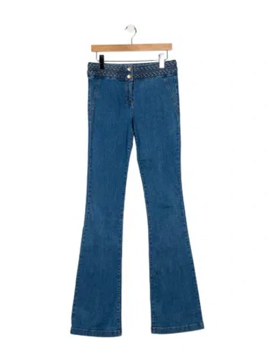 Pre-owned Veronica Beard Mid-rise Wide Leg Jeans In Blue