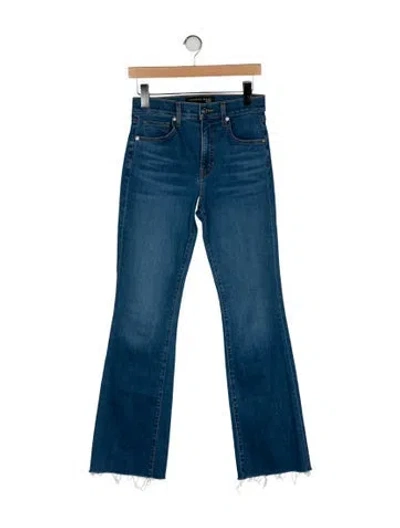 Pre-owned Veronica Beard Mid-rise Wide Leg Jeans In Blue