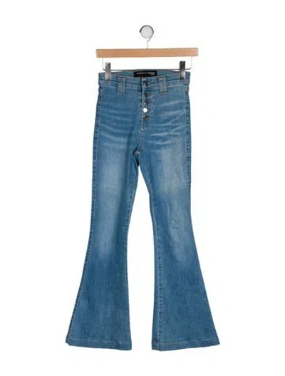 Pre-owned Veronica Beard Mid-rise Wide Leg Jeans In Blue